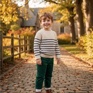 Kitestrings Corduroy Green Kids Pants